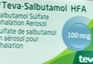 Salbutamol inhaler 100ug/dose - 200 doses per inhaler) - QTY 1 inhaler